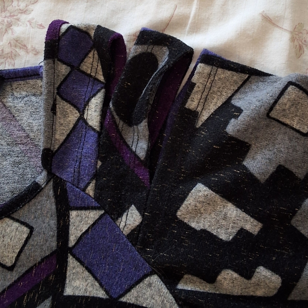 Ashley Stewart Purple Gray and black Dress Plus Size 18 . - Picture 9 of 10
